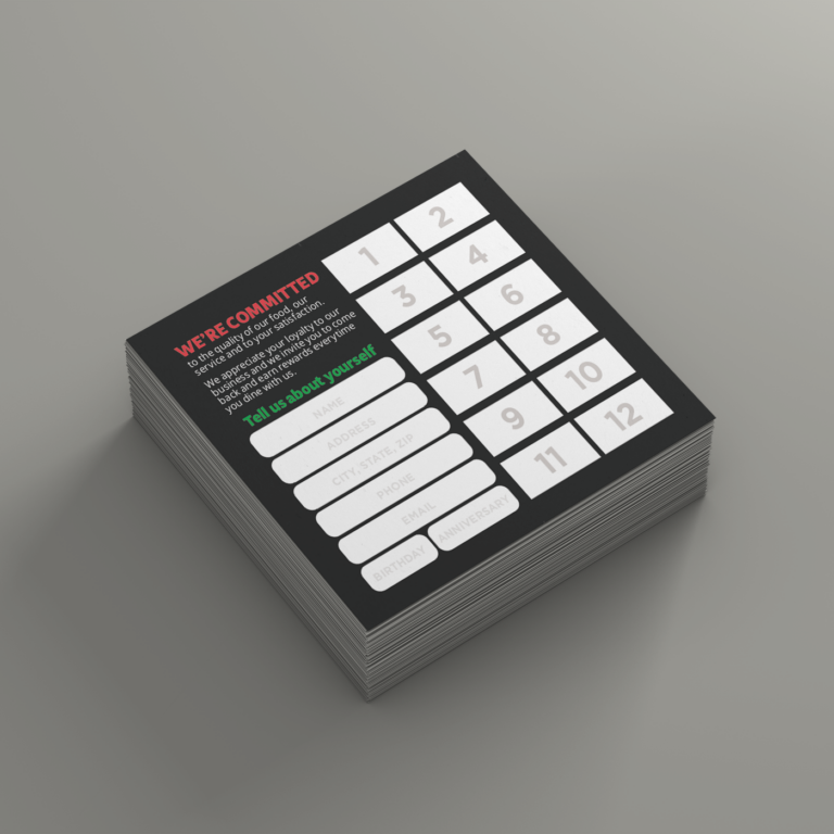 frequent buyer cards