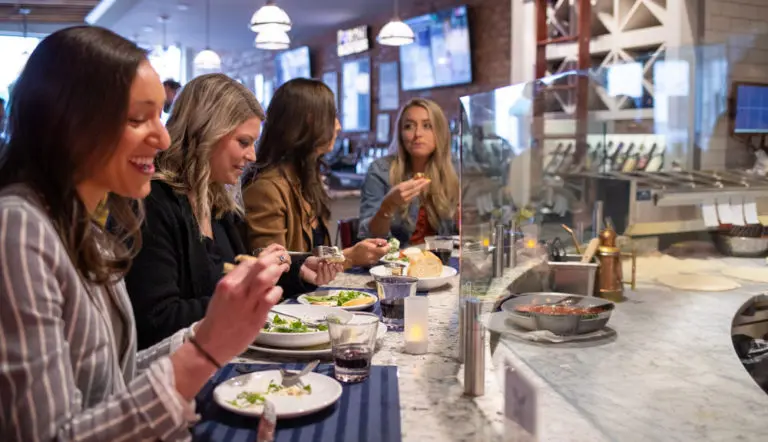 eating at counter