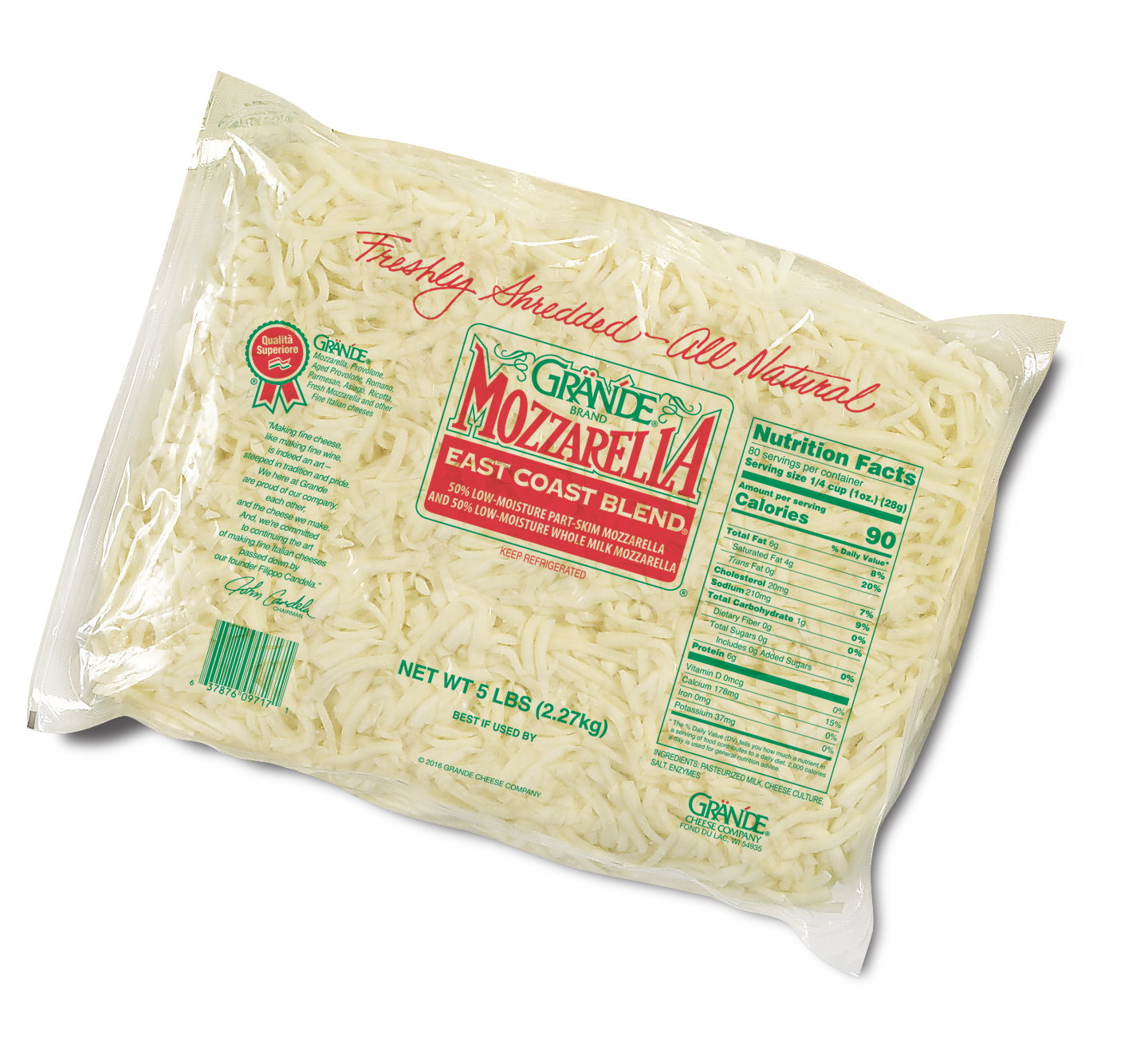 east coast blend, mozzarella