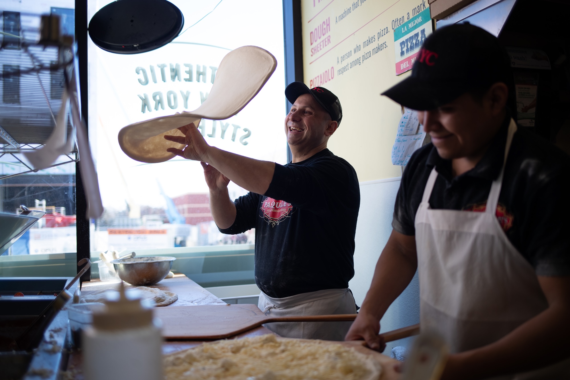 dough tossing