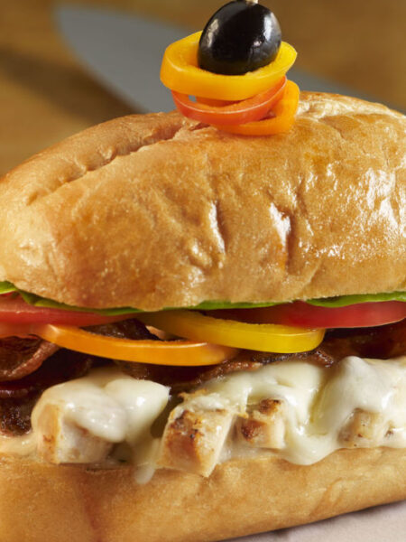 chicken alfredo melt