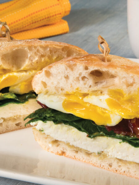 ricotta bacon egg ciabatta