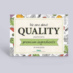 Premium Ingredients Window Cling