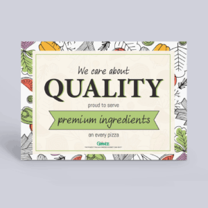 Premium Ingredients Window Cling