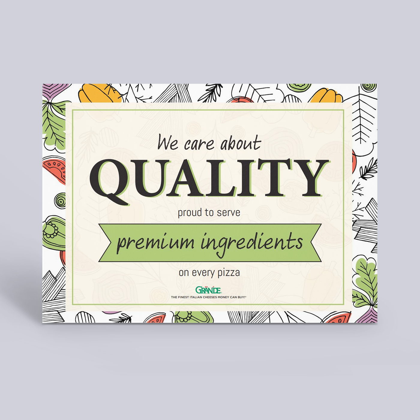 Premium Ingredients Window Cling