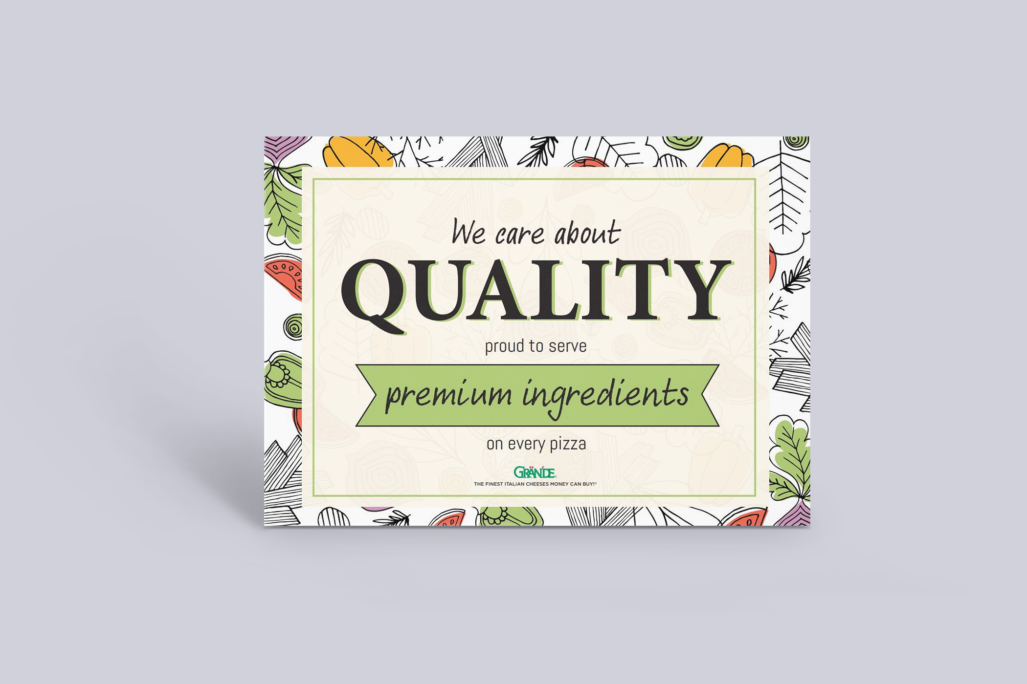 Premium Ingredients Window Cling