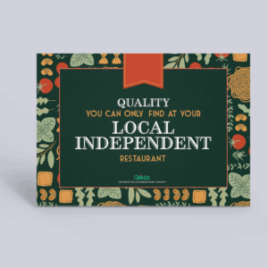 Quality Local Independent Restaurant Window Cling