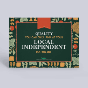 Quality Local Independent Restaurant Window Cling