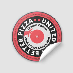 United For Better Pizza Sticker 500/Roll