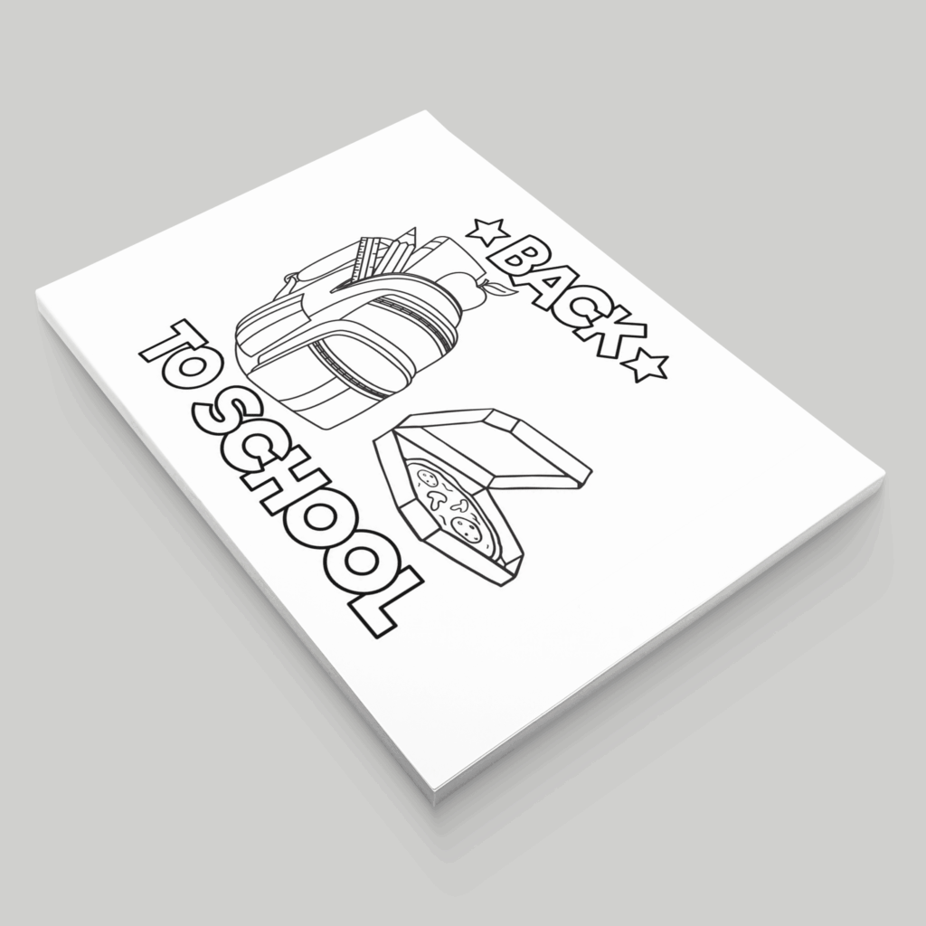 coloring sheet, back to school
