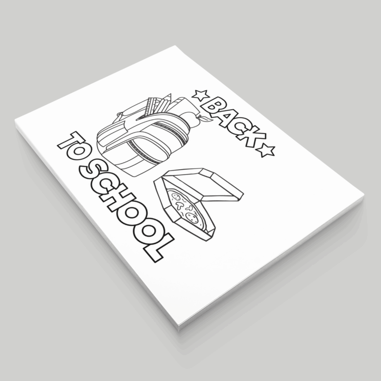 coloring sheet, back to school