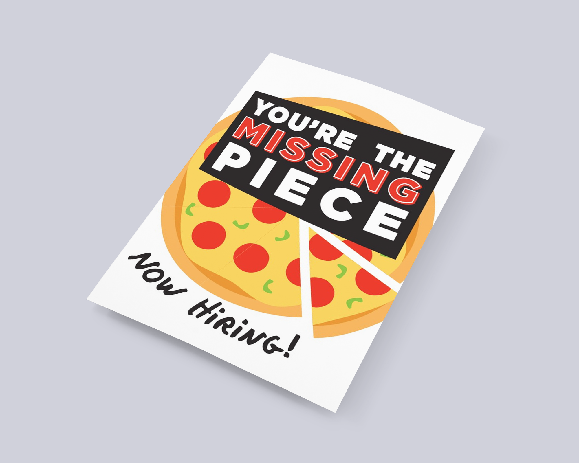 Now Hiring Small Window Cling – (9” x 12”)